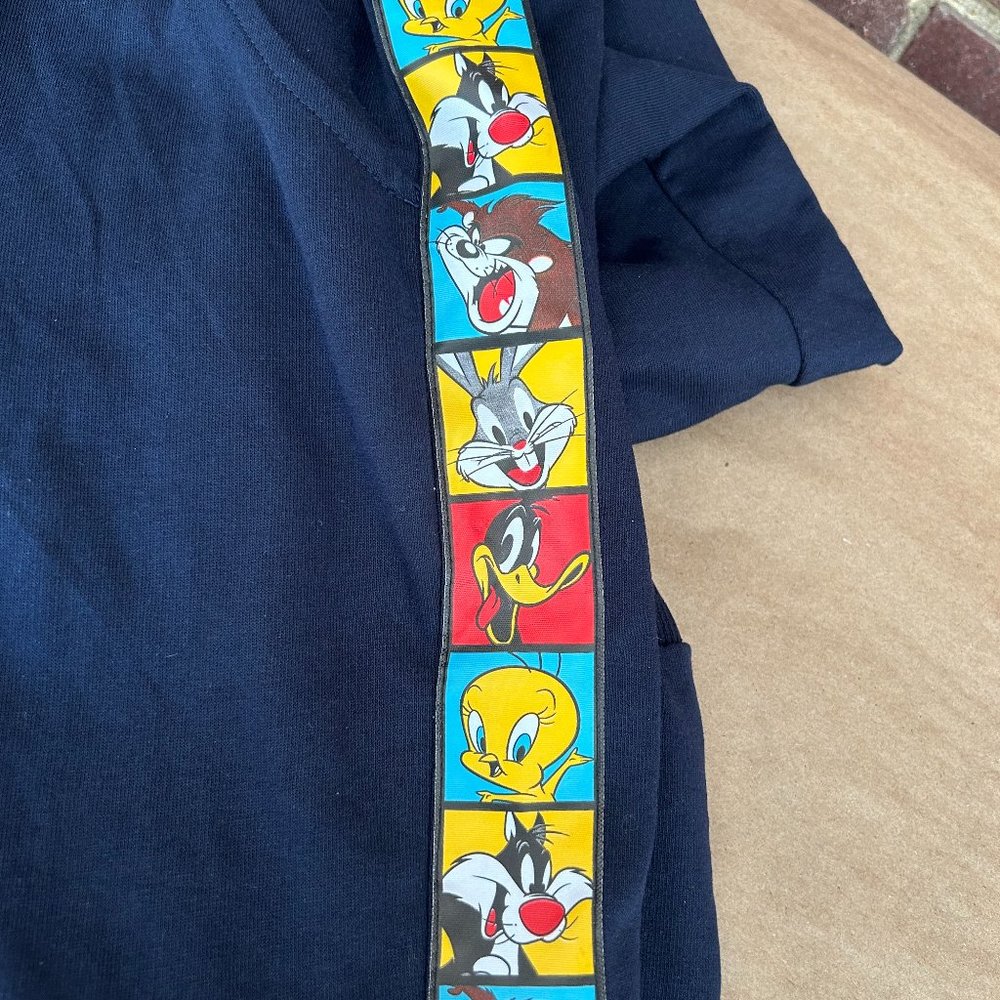 Looney Tunes: Best of 90's Women Easy Joggers ~ Small ~ Navy Cotton
